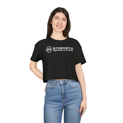 Strength Revolution Women's Crop Black Tee