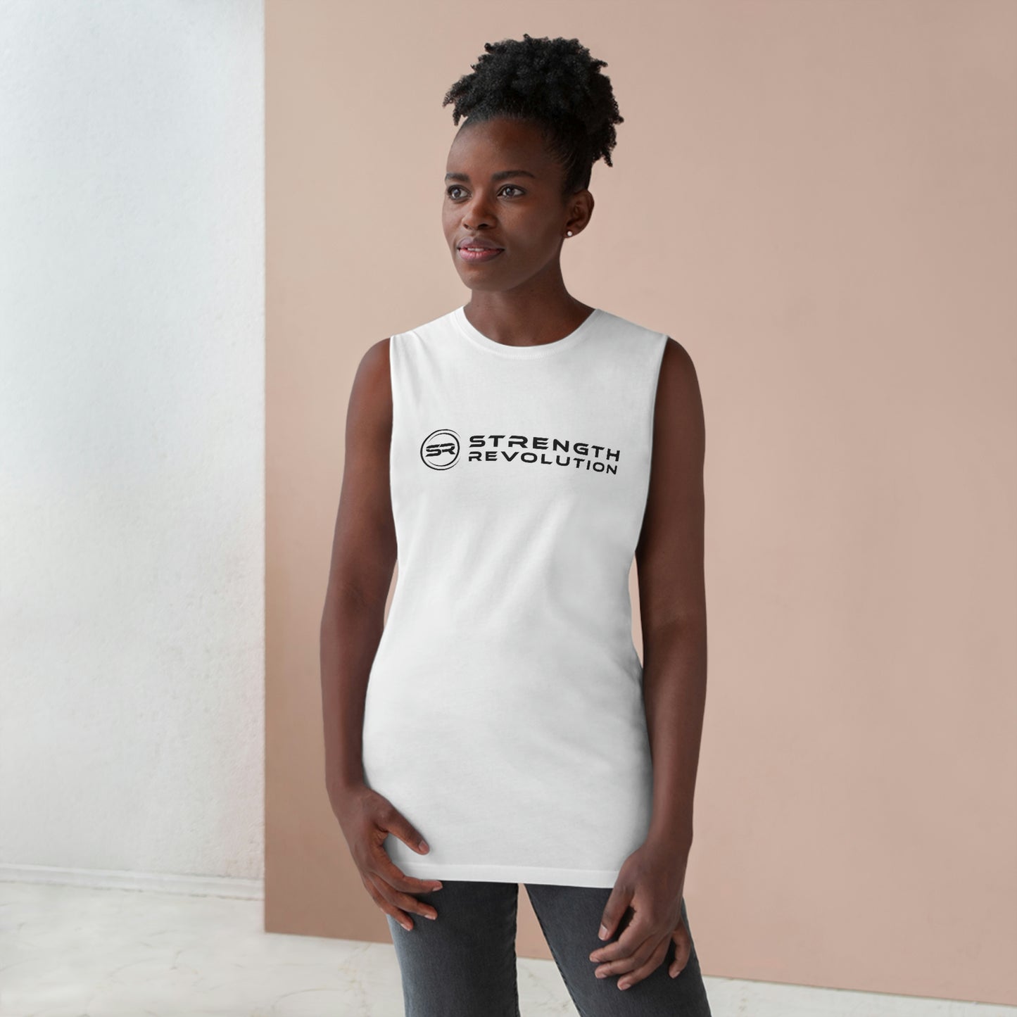 Strength Revolution Unisex White Tank